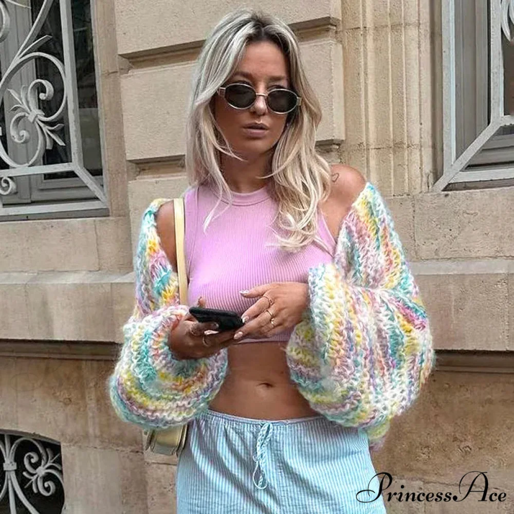 Handcrafted 3D Blossom Knitted Cardigan - Image 5