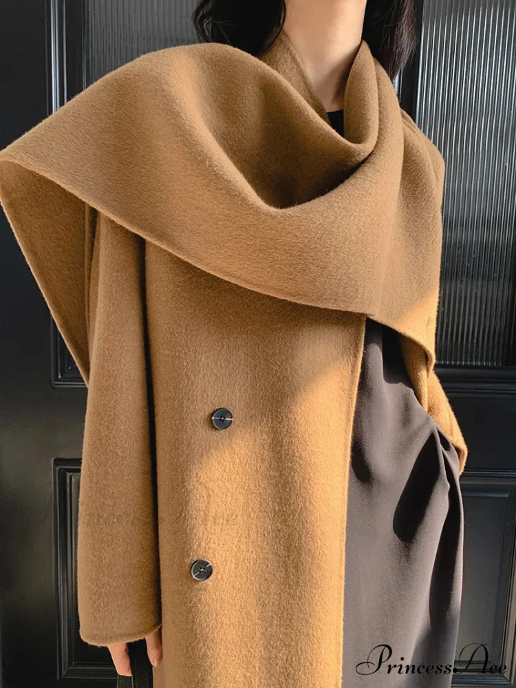 Handcrafted Cashmere Wool Cinched Overcoat - Image 11