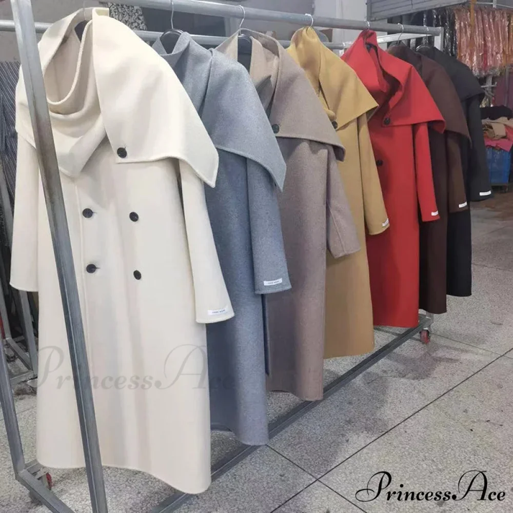 Handcrafted Cashmere Wool Cinched Overcoat - Image 8