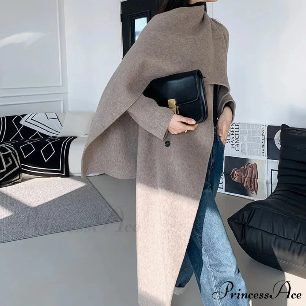 Handcrafted Cashmere Wool Cinched Overcoat - Image 9