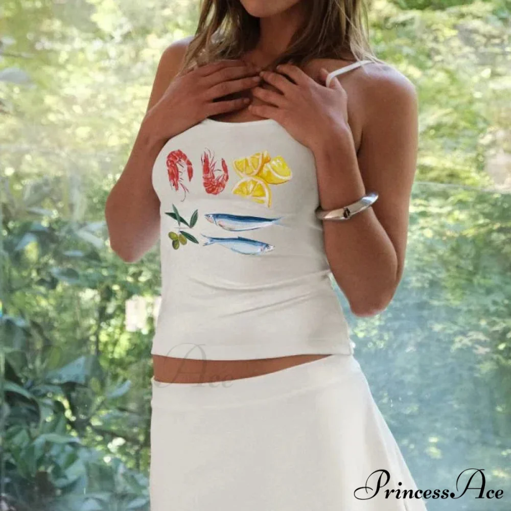 Harajuku Artistic Design Mesh Transparent Open-Back Aesthetic Spaghetti Strap Crop Top - Image 9