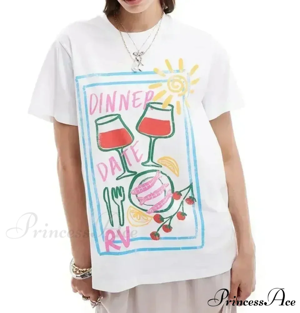 Harajuku Dark Basic Symbol Graphic T-shirt - Image 12