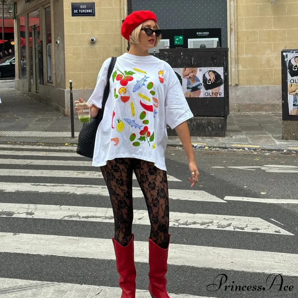 Harajuku Dark Basic Symbol Graphic T-shirt - Image 6
