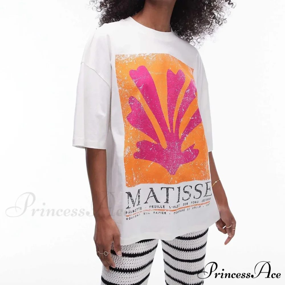 Harajuku Well-liked Blooms Graphic T-shirt - Image 3