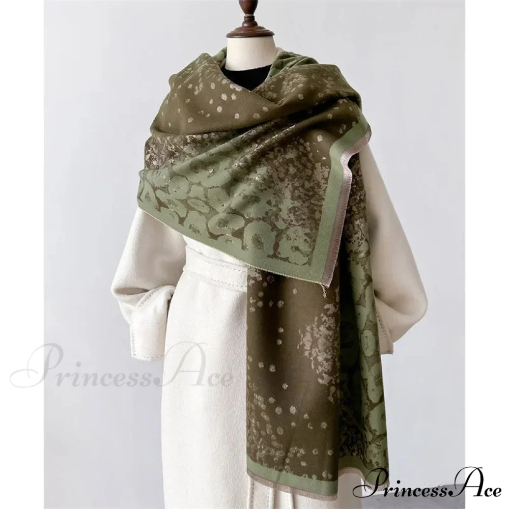 High-end Brand Cashmere Floral Scarf - Image 7