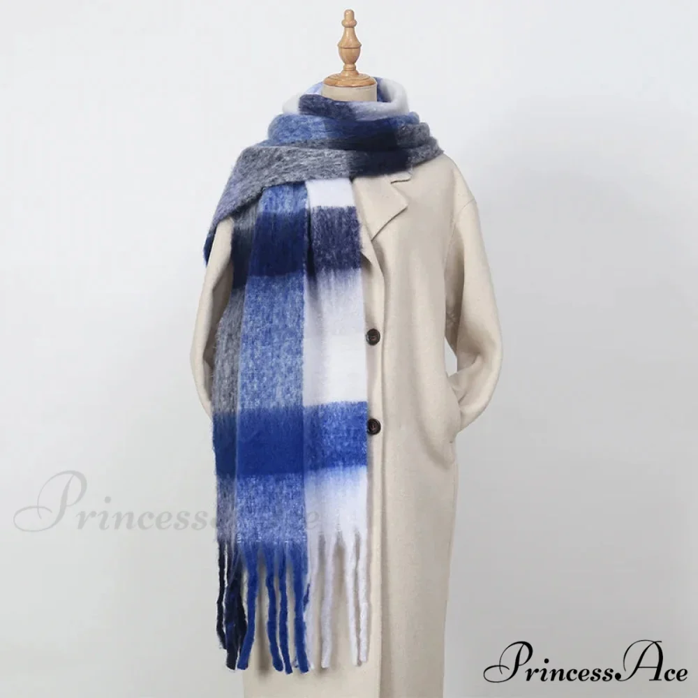 High-end Cashmere Vibrant Solid Color Scarf - Image 2