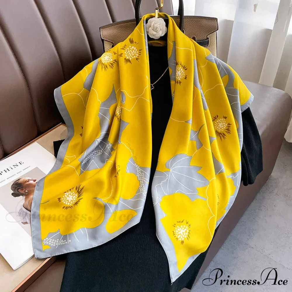 High-end Twill Silk Square Headband Scarf - Image 5
