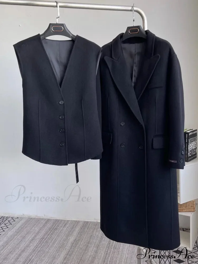 High-end Wool Cashmere Reversible Overcoat - Image 5
