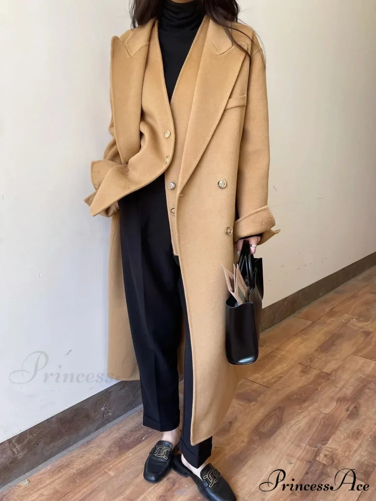 High-end Wool Cashmere Reversible Overcoat - Image 9