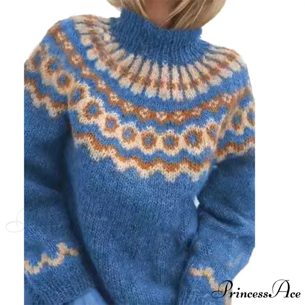 High-neck Knitted Urban Sweater - Image 3