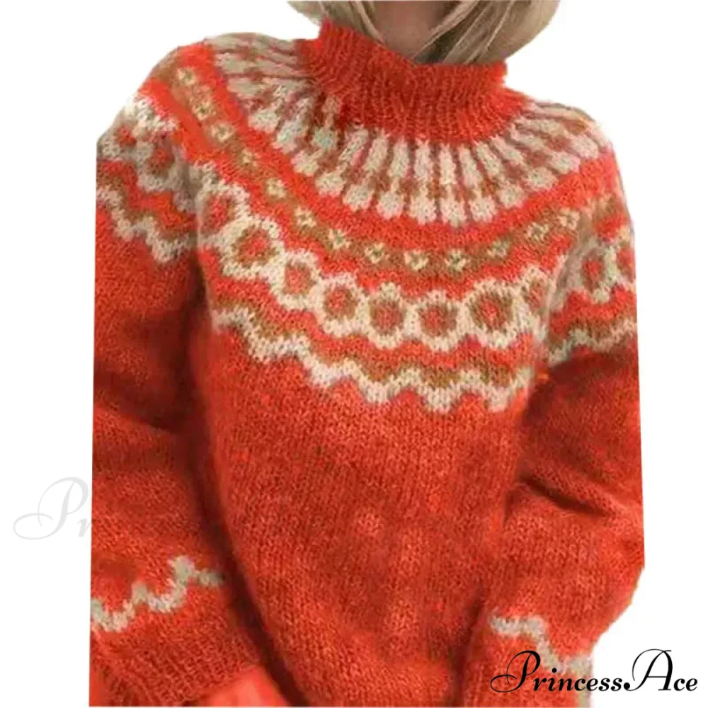 High-neck Knitted Urban Sweater - Image 4