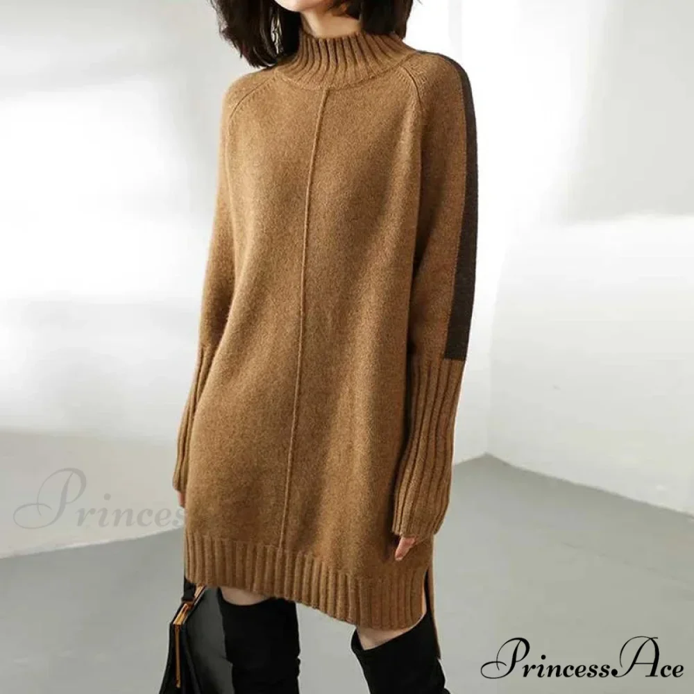 High-neck Wool Knit Cozy Jumper - Image 2