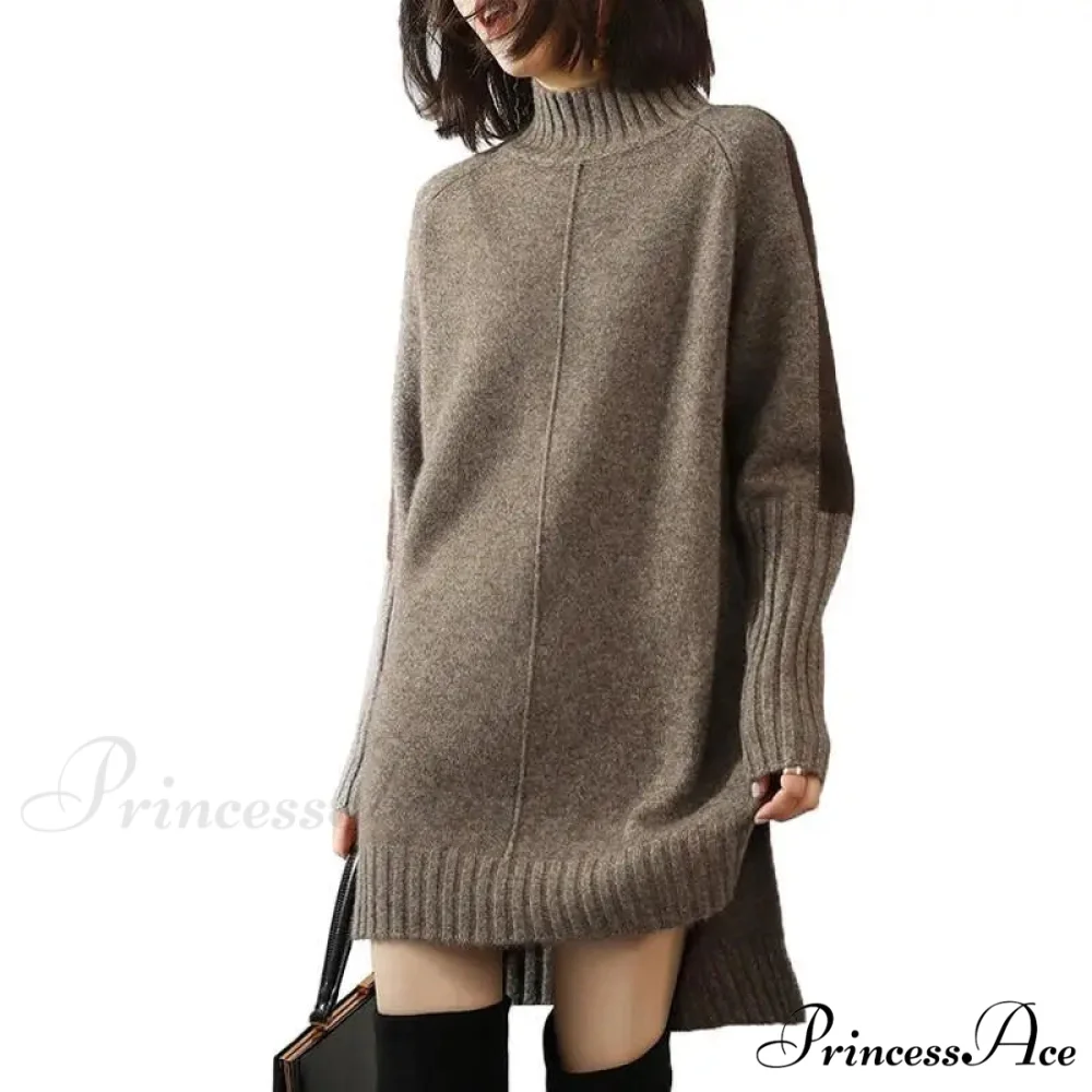 High-neck Wool Knit Cozy Jumper - Image 5