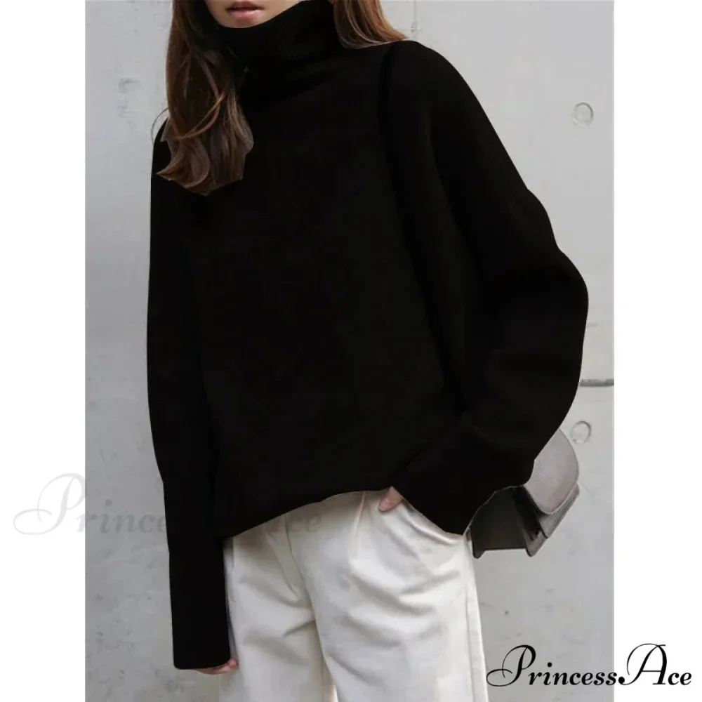 High-necked Wool Enlarged Jumper - Image 7