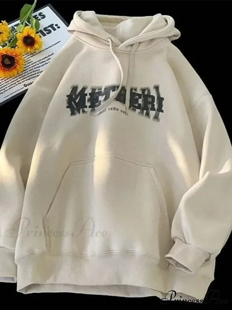Hip Hop Correspondence Print Cotton Fleece Hoodie - Image 7