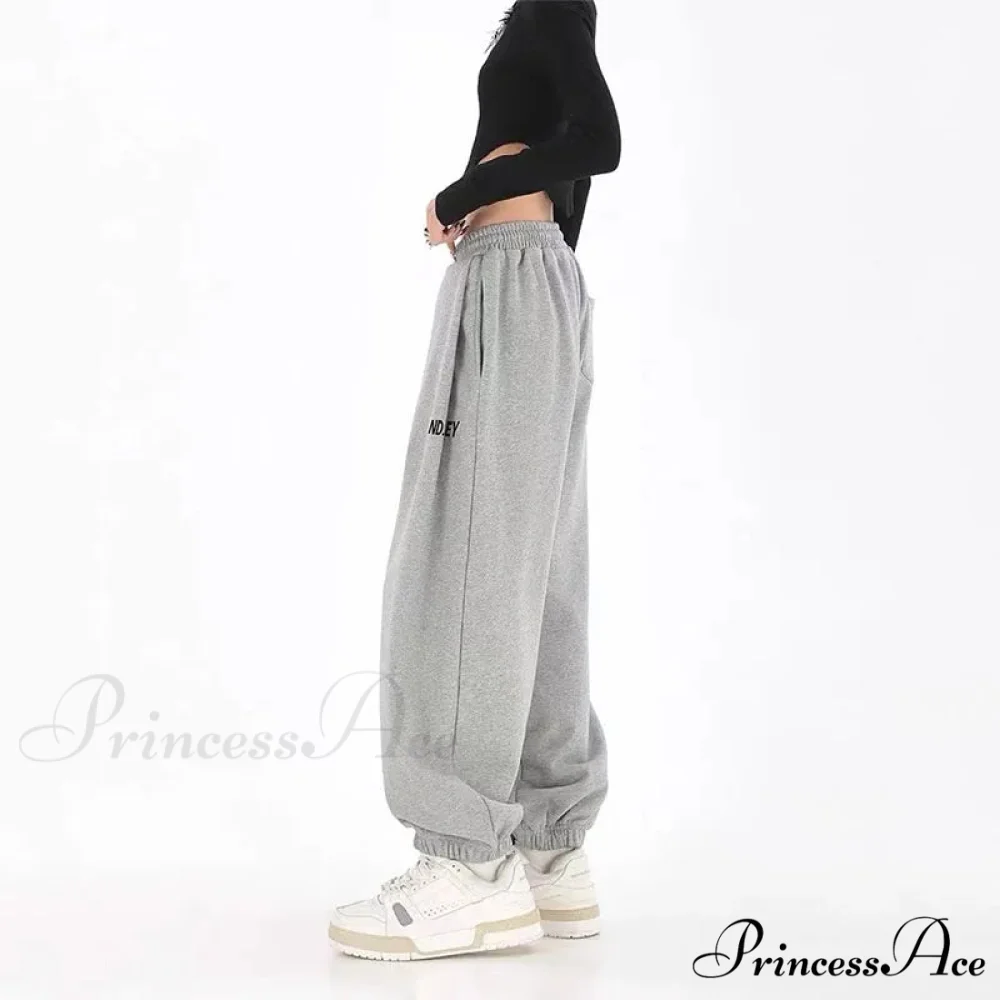 Hip Hop Message Drawstring Running Trousers - Image 3