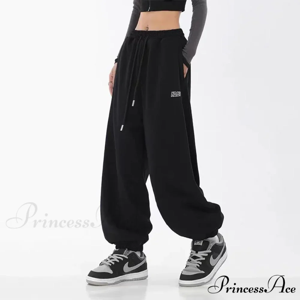 Hip Hop Message Drawstring Running Trousers - Image 4