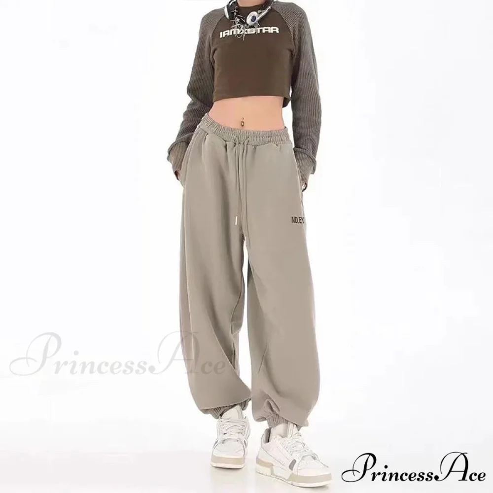 Hip Hop Message Drawstring Running Trousers - Image 7