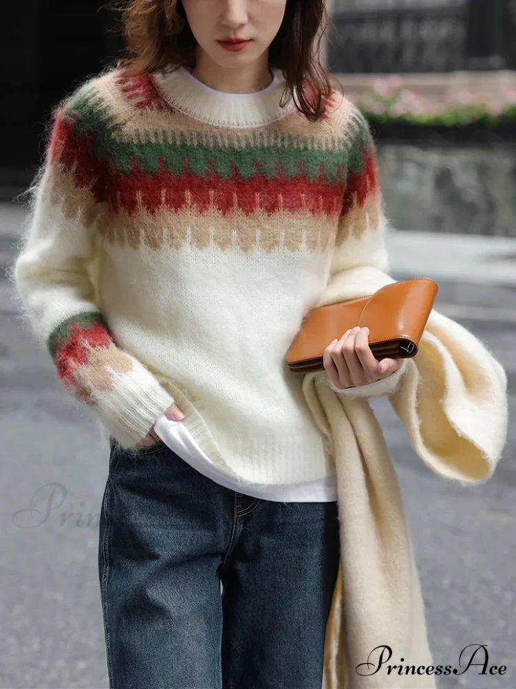 Holiday Crimson Bulky Vintage Lethargic Breeze Pullover - Image 2
