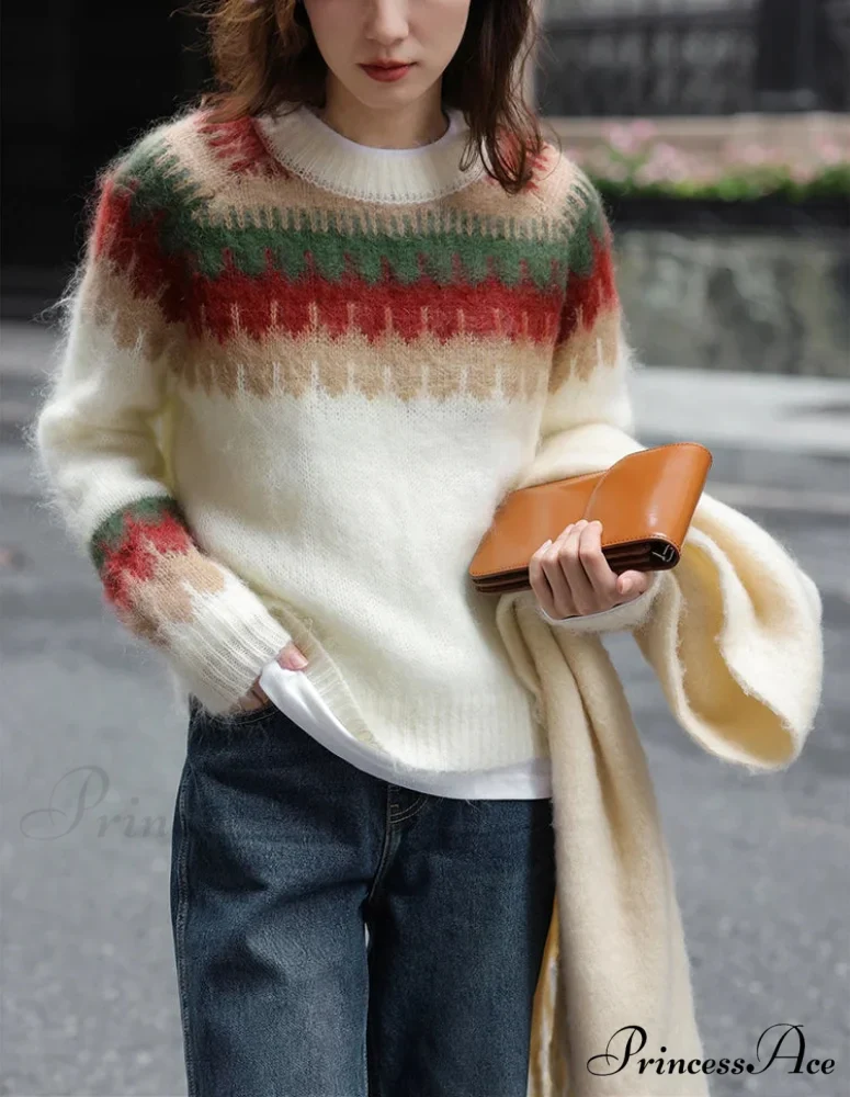 Holiday Crimson Bulky Vintage Lethargic Breeze Pullover - Image 3