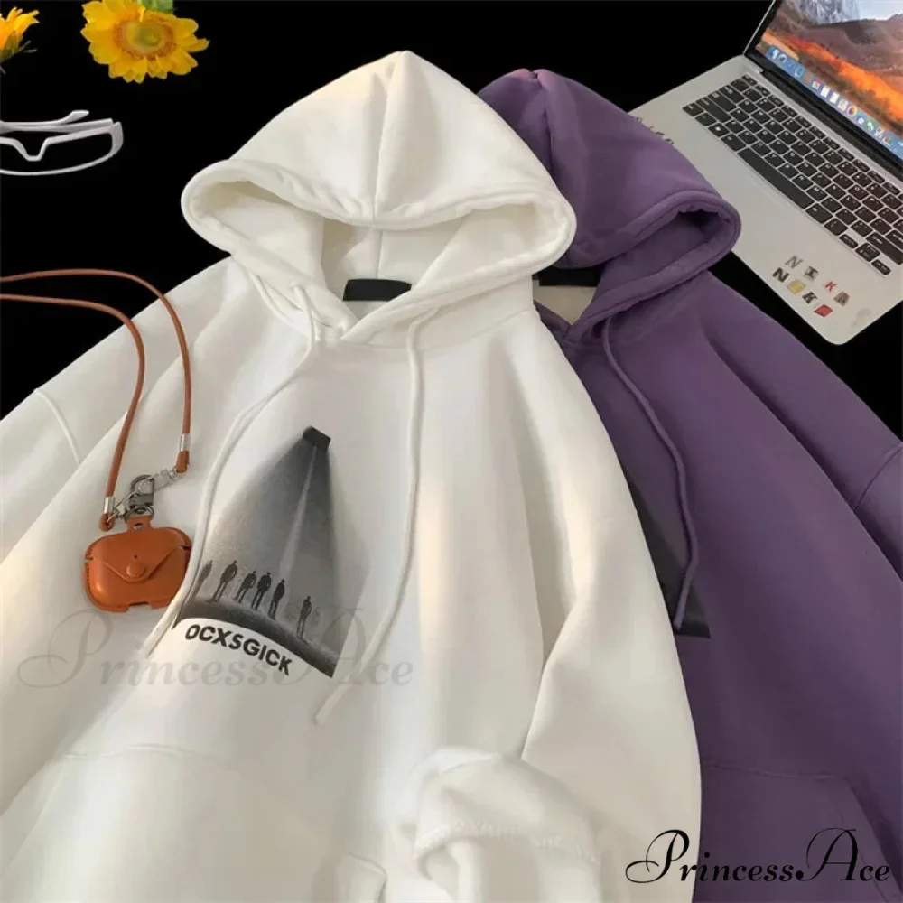 Humorous Graphic Fuzzy Y2K Hoodie - Image 4