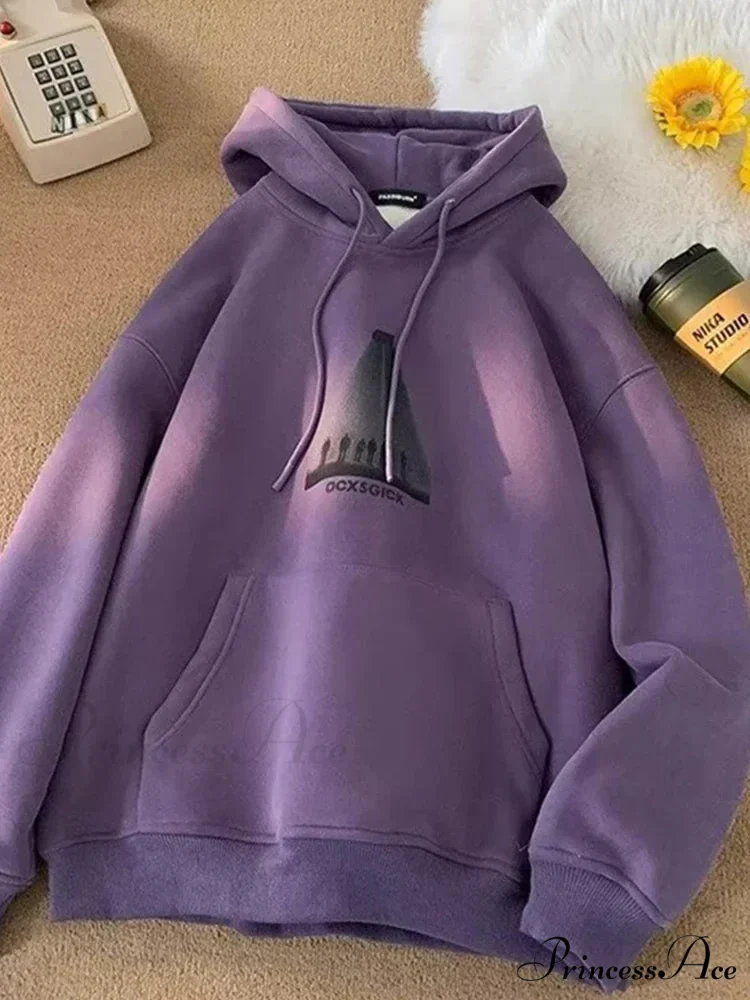 Humorous Graphic Fuzzy Y2K Hoodie - Image 8