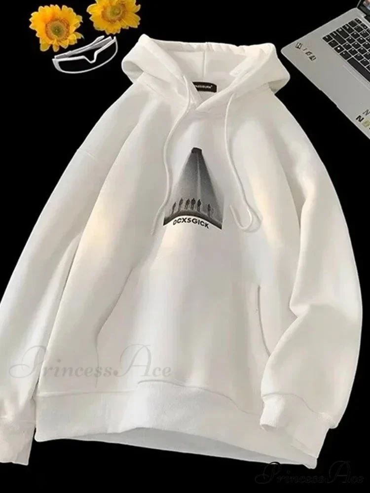 Humorous Graphic Fuzzy Y2K Hoodie - Image 9