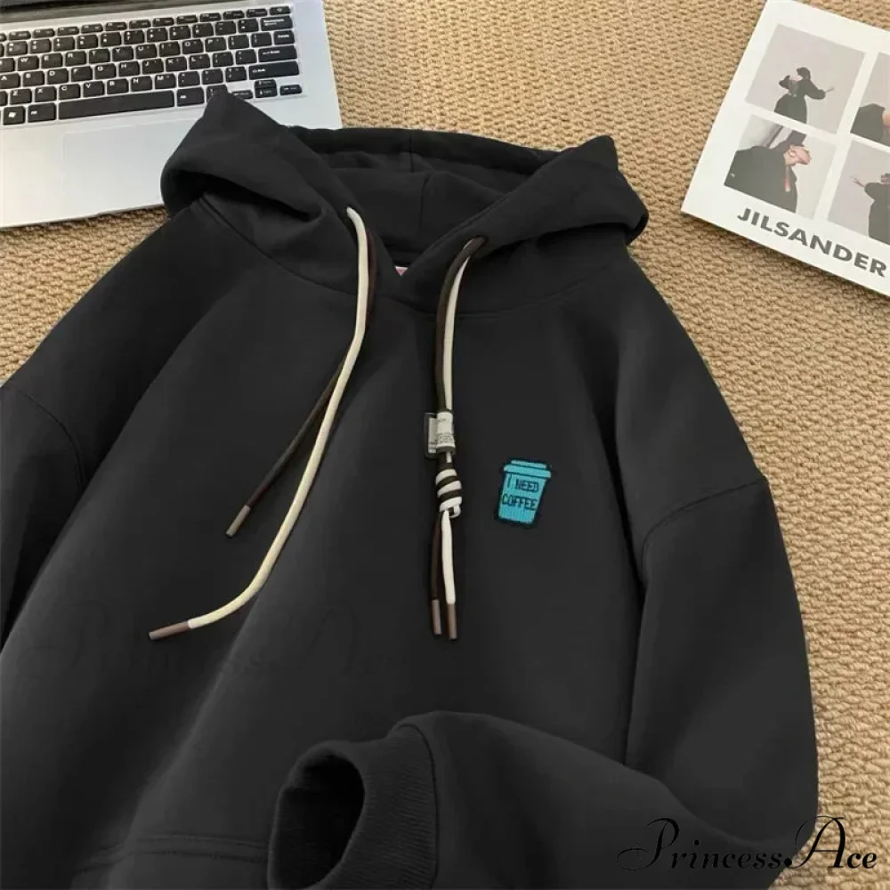 "I Require Coffee" Graphic Fleece Hoodie - Image 2