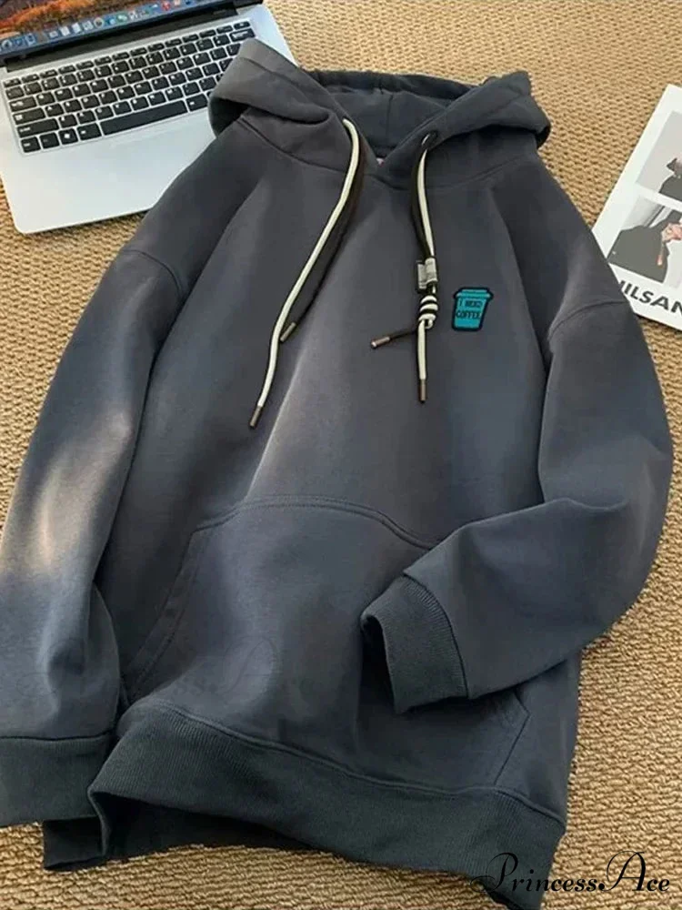 "I Require Coffee" Graphic Fleece Hoodie - Image 9