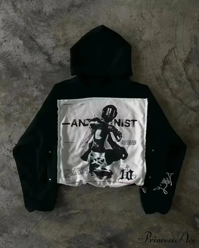 Illustrated Graphic Enormous Hoodie - Image 4