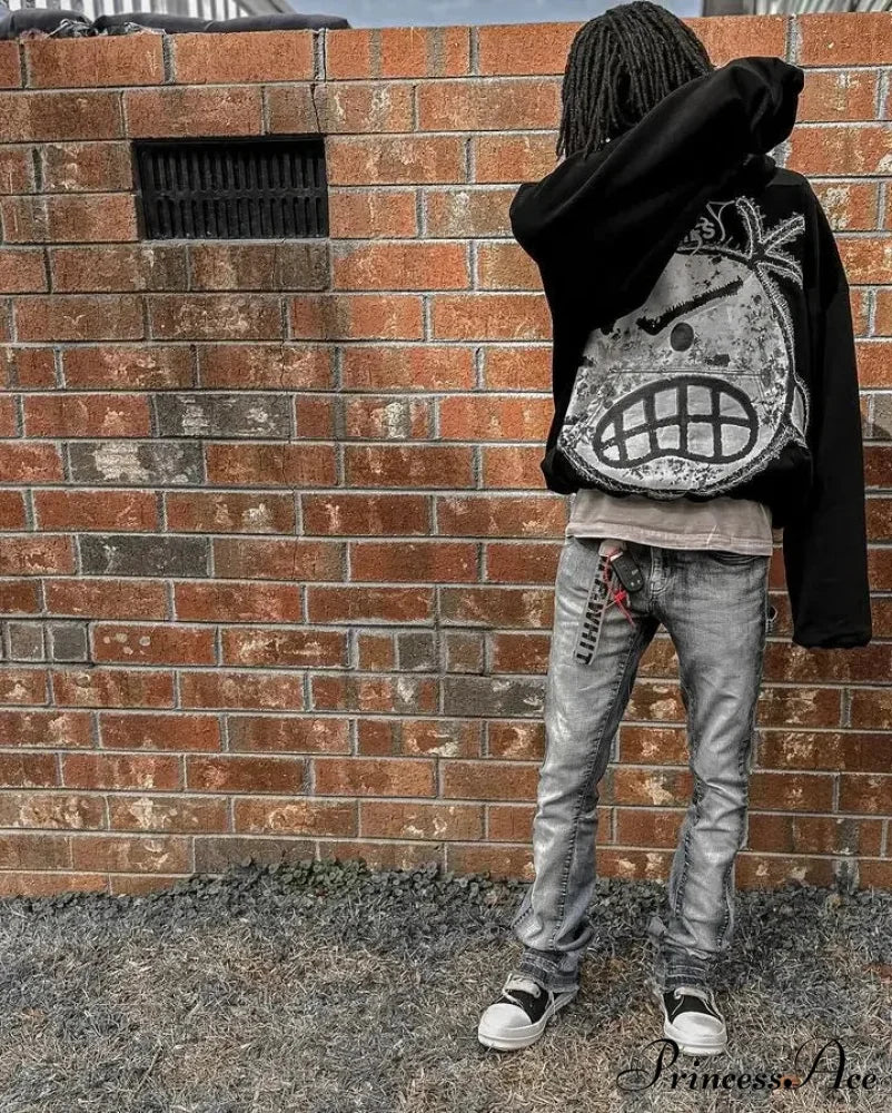 Illustrated Graphic Printed Hoodie - Image 2