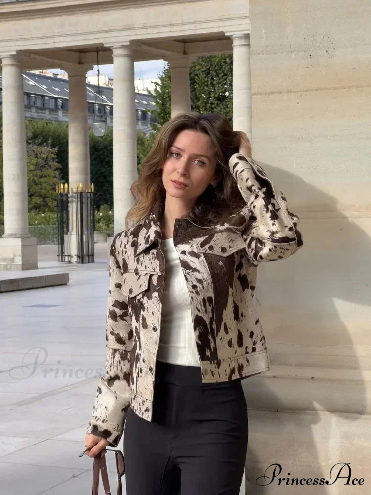 Imprinted Collar Velvet Jacket - Image 2