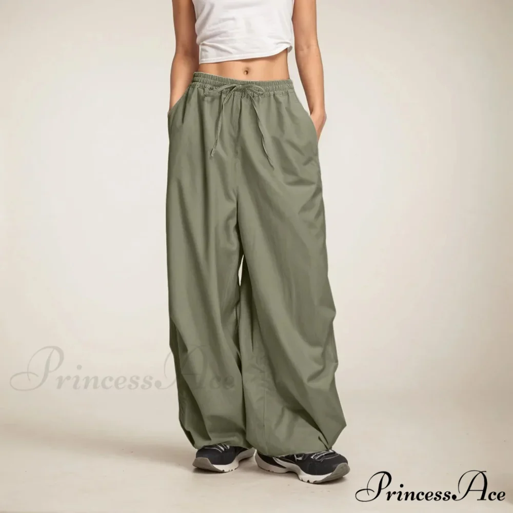Informal Broad Leg Sweatpants with Pockets - Image 2