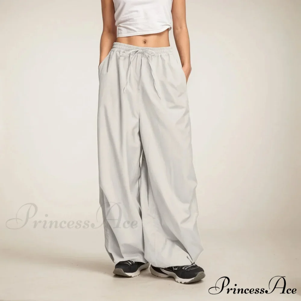 Informal Broad Leg Sweatpants with Pockets - Image 3
