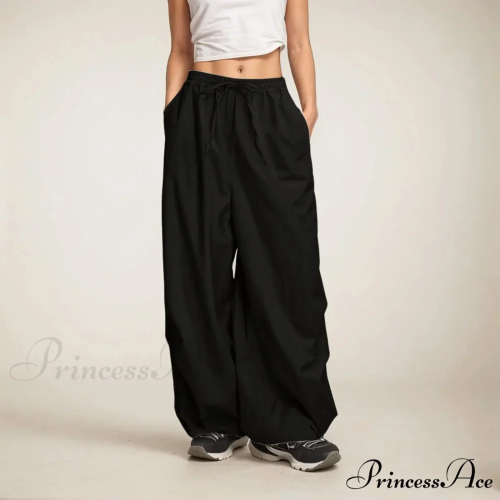 Informal Broad Leg Sweatpants with Pockets - Image 4