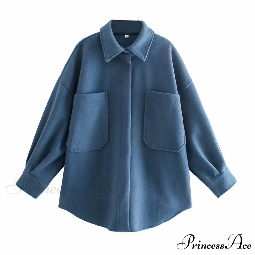 Informal Dromedary Woolen Baggy Overcoat - Image 4