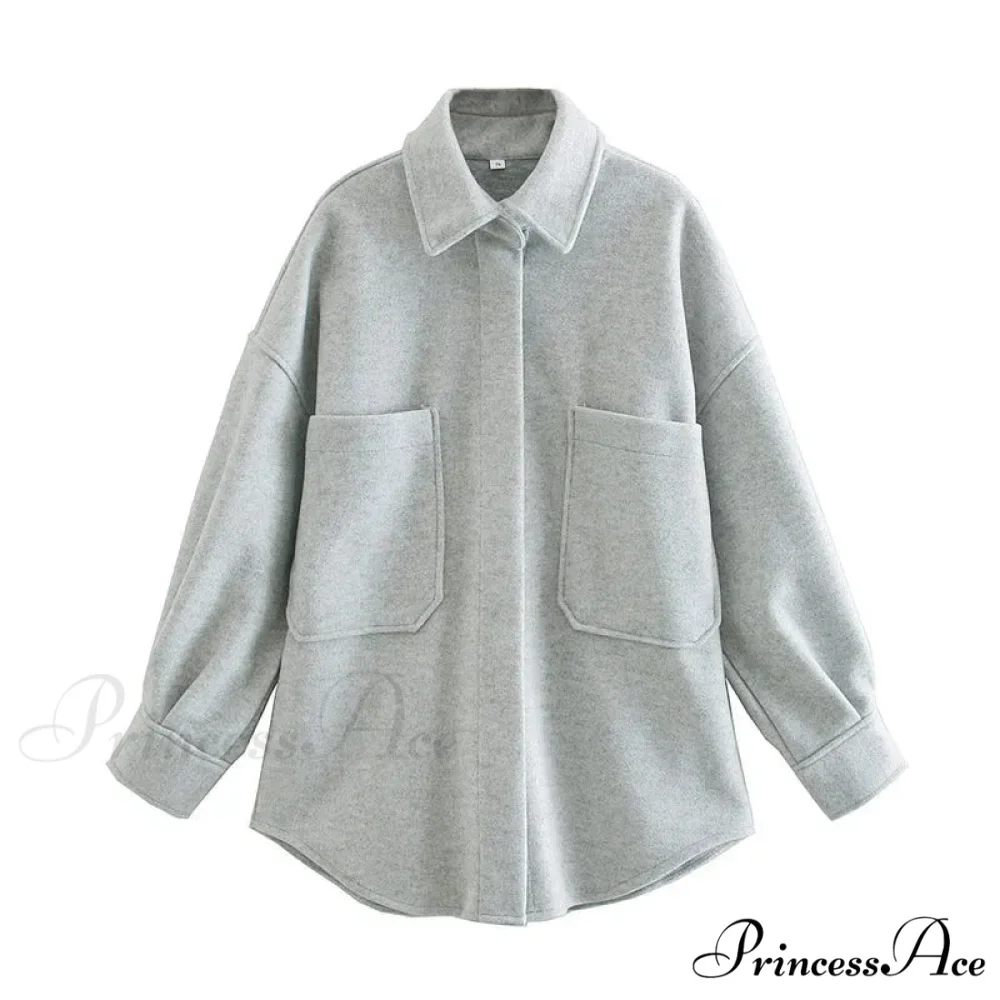 Informal Dromedary Woolen Baggy Overcoat - Image 6