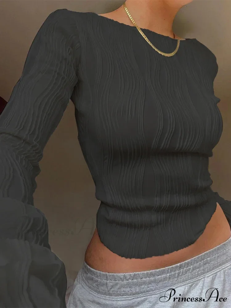 Informal Gathered Extended Sleeve Top Jumper - Image 3