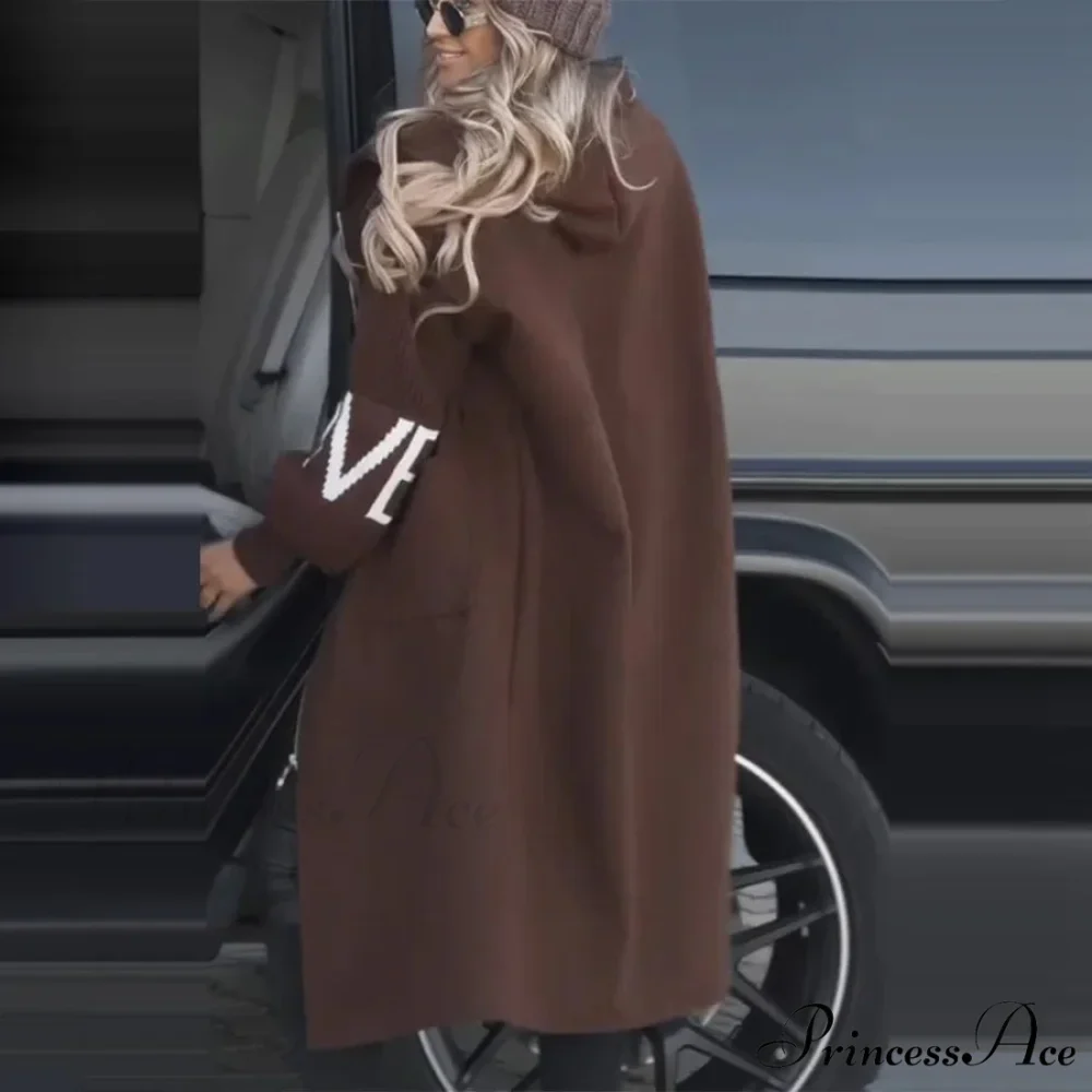 Informal Lengthy Patchwork Lace-Up Overcoat - Image 4