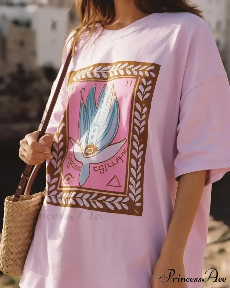 Informal Lotus Peepers Graphic T-shirt - Image 3