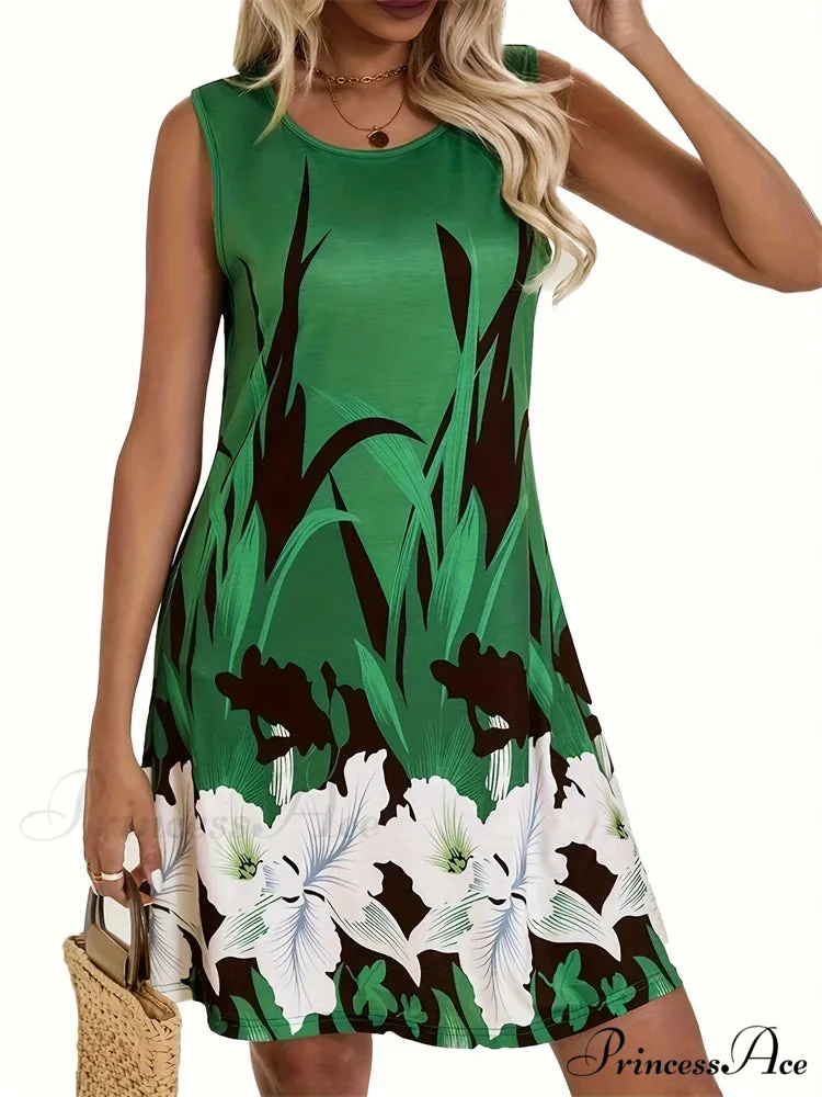 Informal Retro Bohemian Flower Pattern Summer Bodycon Flower Dress - Image 10