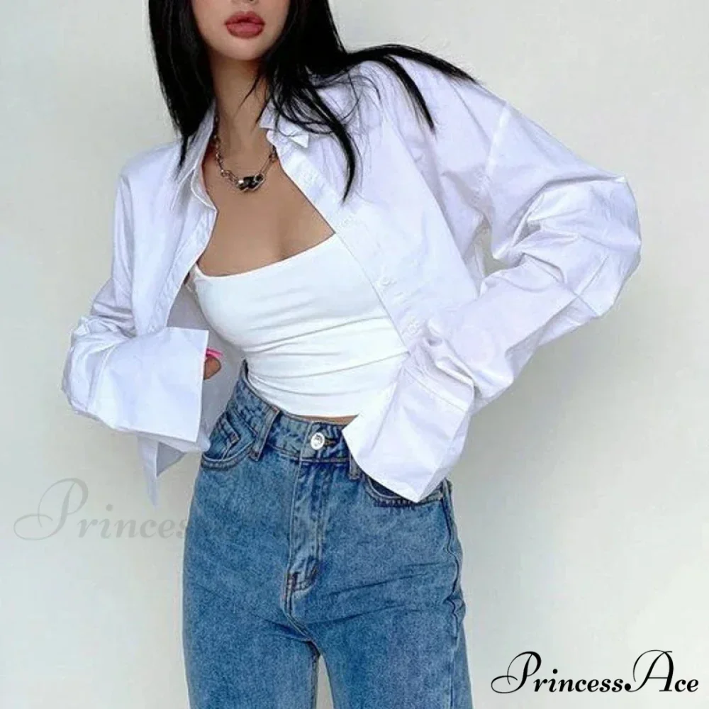 Informal Solitary Buttoned Fold Over Collar Short Sleeve Top - Image 5