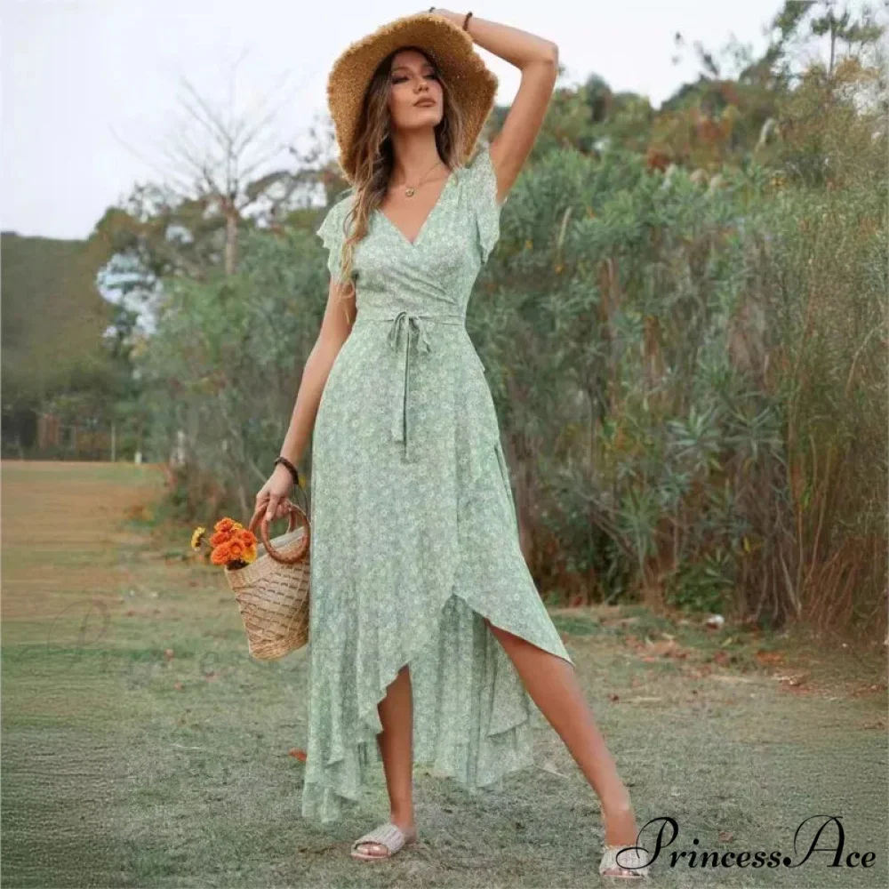 Informal Tailored Flower Pattern Dress - Image 5