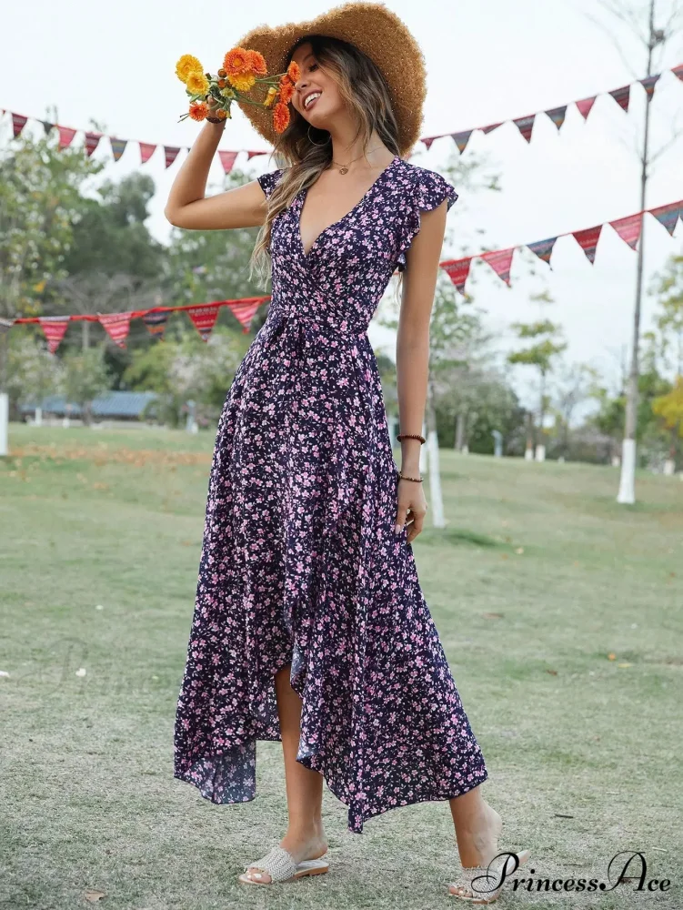 Informal Tailored Flower Pattern Dress - Image 6