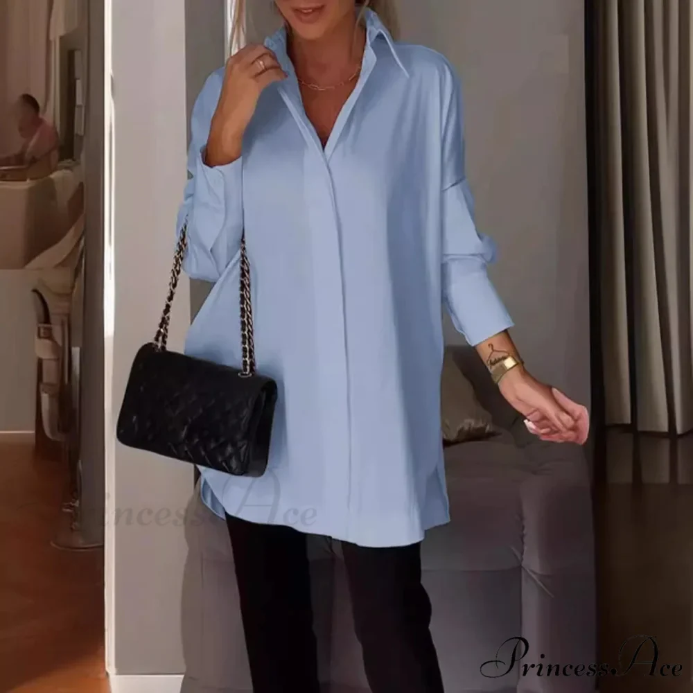 Informal Unpredictable Pullover Extended Sleeve Blouse - Image 6