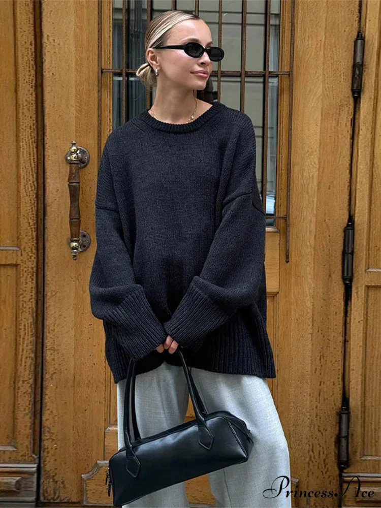 Informal Vintage Extended Sleeve Jumper - Image 7