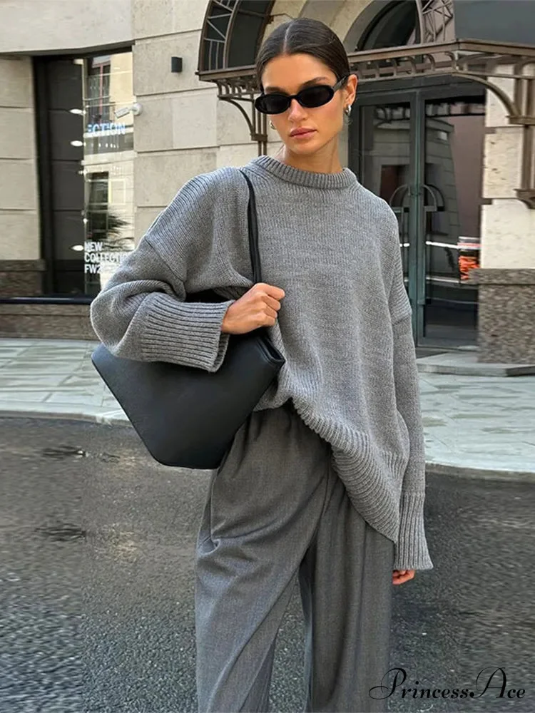 Informal Vintage Extended Sleeve Jumper - Image 8