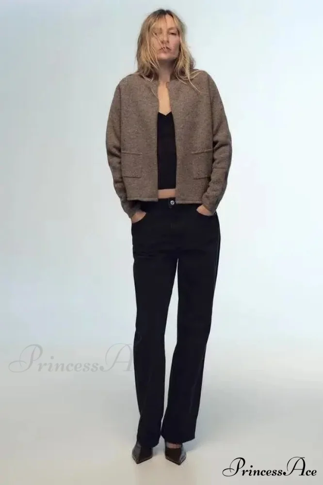 Informal Wool Extended Sleeve Cardigan - Image 3