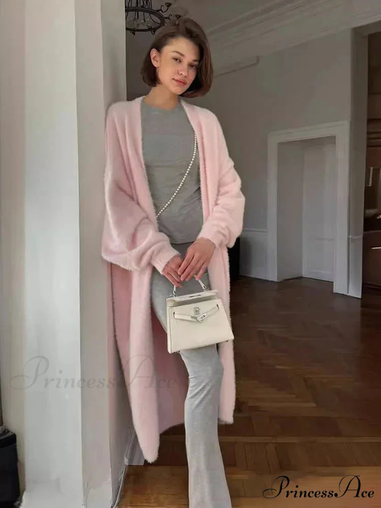 Ivory Knitted Cinched Style Cardigan - Image 2