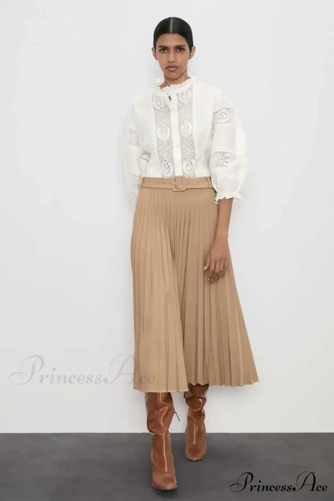 Ivory Lace Puff Sleeve Cotton Floral Embroidery Bohemian Top - Image 4